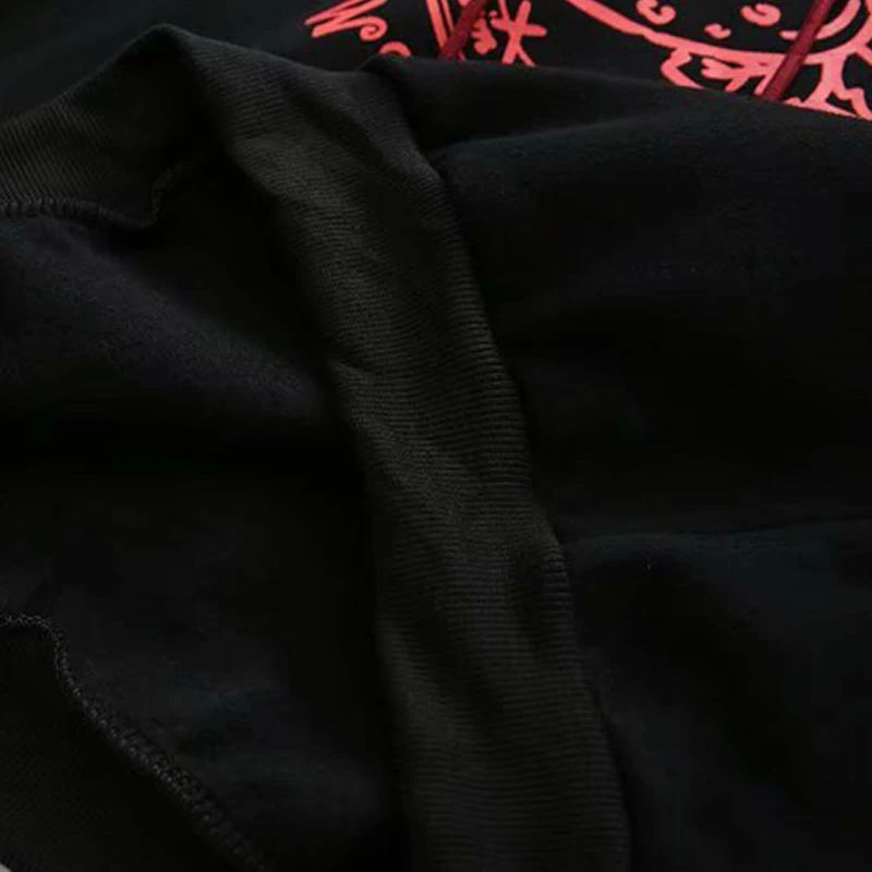 

Gothic Women's Strawberry Magic Pitchwork Hooded Sweatshirt Cute Girl Loose Warm Thick Harajuku Autumn Hoodie Casual Pullovers