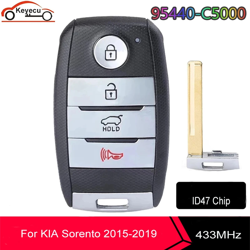 

KEYECU 95440-C5000 Smart Remote Control Car Key With 4 Buttons 433.92MHz ID47 Chip for Kia Sorento 2015 2016 2017 2018 2019 Fob