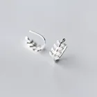 1 пара. 925 пробы серебряные ювелирные изделия филиал оливковых листьев уха кости манжеты крюк серьги пирсинг ювелирные изделия