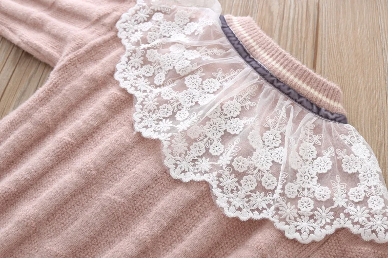 Одежда для девочек зимний детский вязаный свитер куртка вязаная одежда малышей