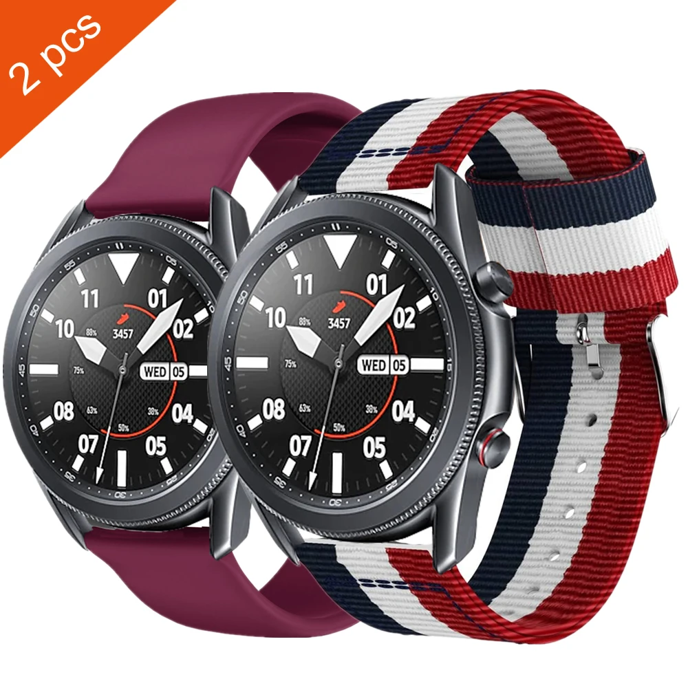 

Ремешок Gear S3 Frontier для samsung galaxy watch 3, 45 мм, 41 мм, 46 мм, active 2, для amazfit bip, huawei watch gt 2e, 20, 22 мм