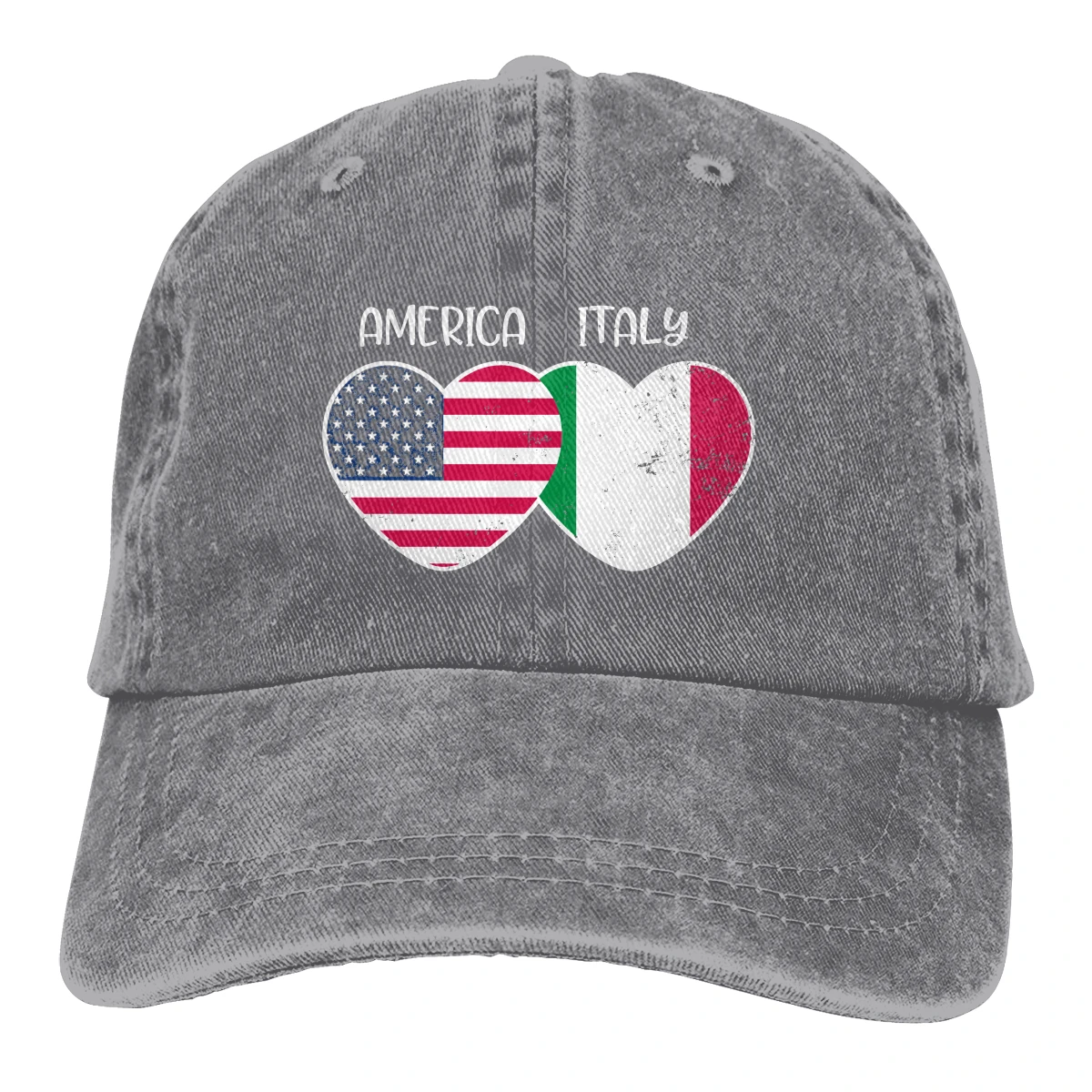 

Italian American Flag Hats for Men Women Adjustable Sun Hats Vintage Trucker Hat