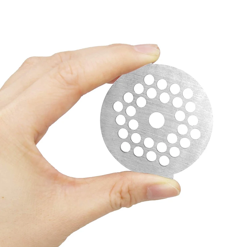 

7 Piece Stainless Steel Meat Grinder Plates Discs and Blade for Food Chopper and Meat Grinder Machinery Parts