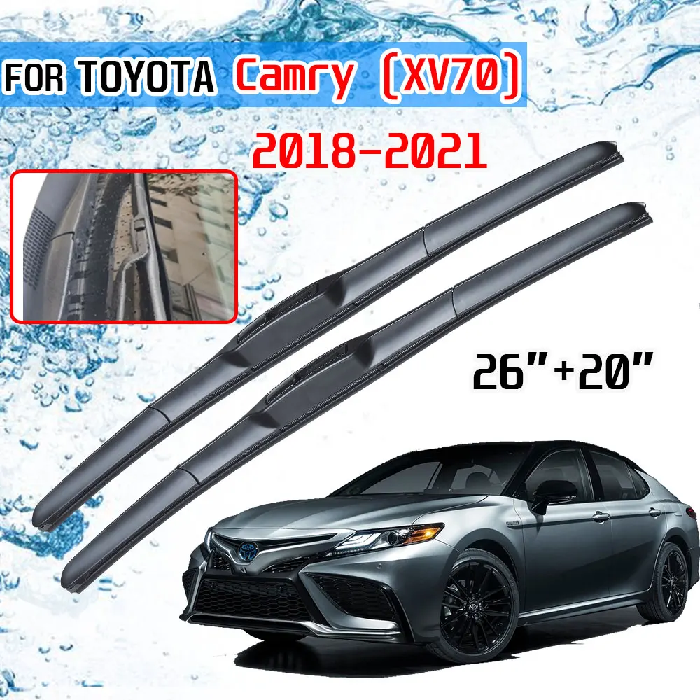 For Toyota Camry 70 XV70 2018 2019 2020 2021 Accessories Front Windscreen Wiper Blade Brushes Wipers for Car Wiper Cutter XV 70