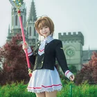 Короткая футболка с героями из японского аниме JK костюм Card Captor Sakura вечерние костюмы для косплея для девочек матрос школьная Униформа Комплект футболок для плиссированная юбка