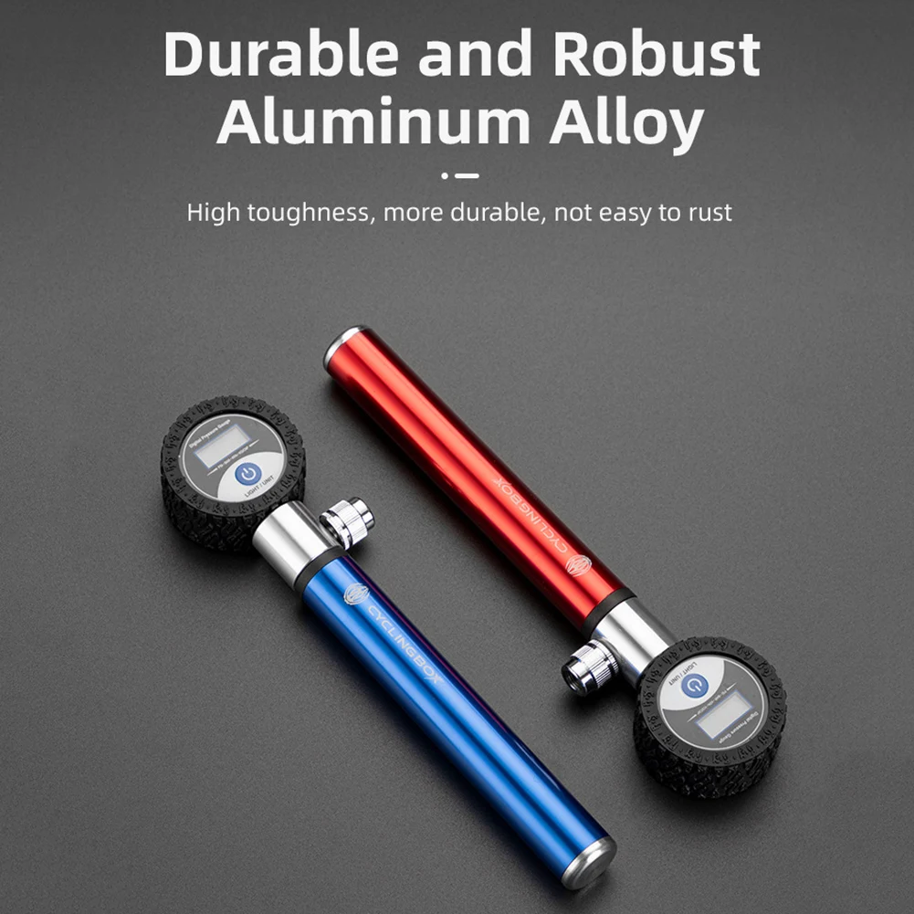 Велосипедный мини насос с манометром 4 шт. для клапана Schrader/Presta psi аксессуарами