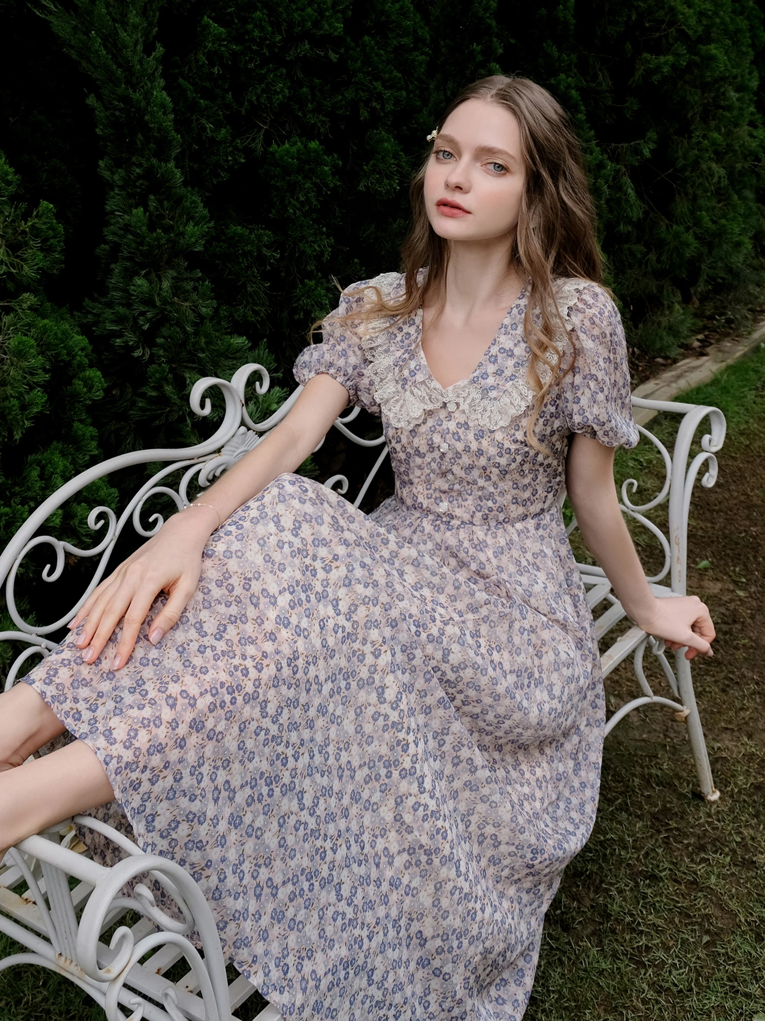 Женский летний сарафан в стиле бохо шифоновое длинное платье с цветочным принтом