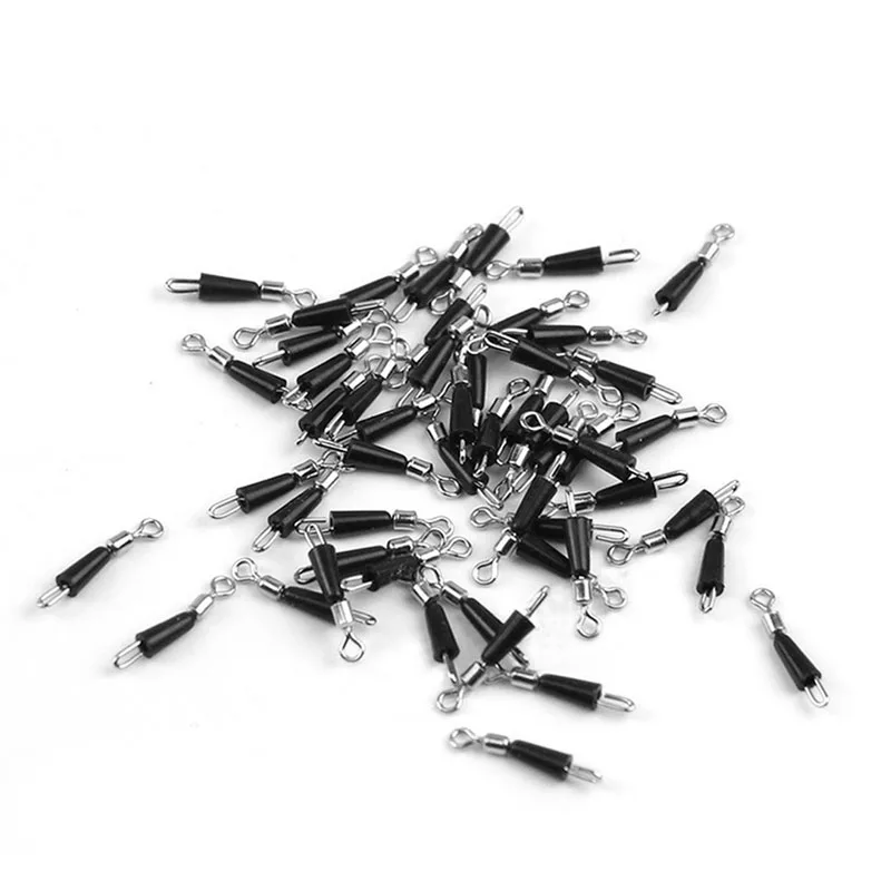 

30pcs Ball Bearing Swivel Solid Rings quick fast link connector Fishing Hook