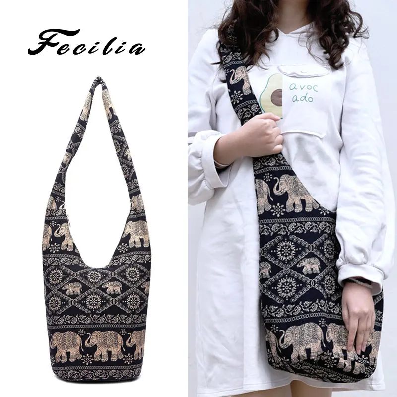 Fecilia Boho сумка через плечо винтажные ручные сумки из толстого хлопка &quotХиппи&quot с