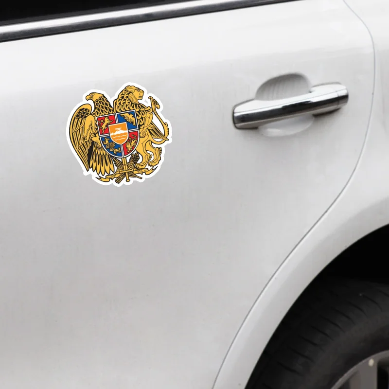 

Creative Armenia Flag Coat Of Arms Decal Car Sticker Styling KK 10CM*9.7CM