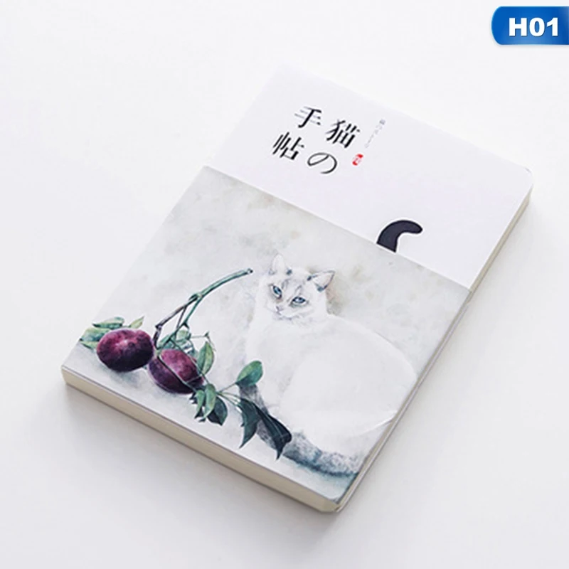 

80 Sheet Cute Cat Notebook Paper Sketch Book Office School Supplies Gift Vintage Sketchbook Diary Drawing Painting Notebooks