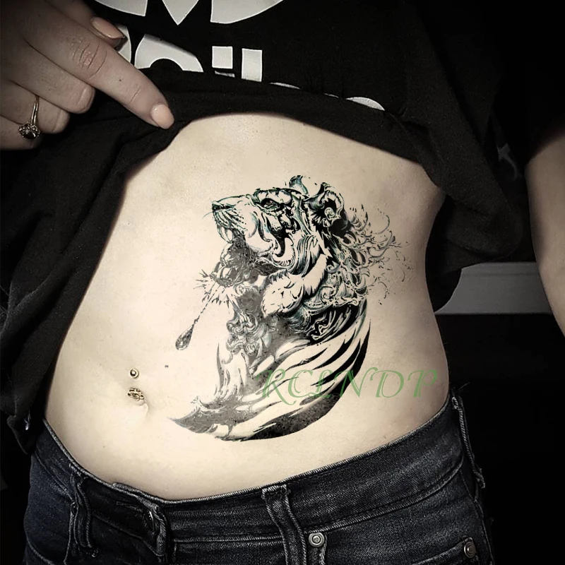 

Waterproof Temporary Tattoo Sticker Tiger Animal fake tatto Cool flash tatoo tatouage temporaire body art for girl women men