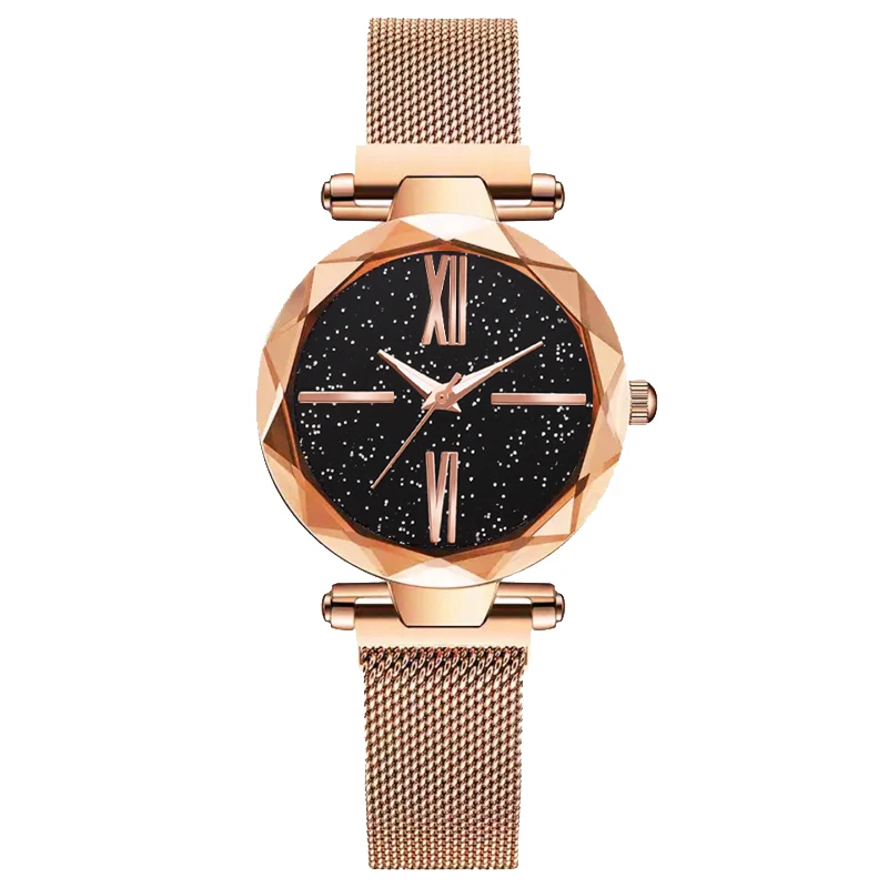 2979 Rose Gold Модные звездное небо женские часы с магнитной пряжкой стильные розовые Золотые женские повседневные кварцевые наручные часы уникальные женские часы для девочек - Цвет: 2979 Rose Gold