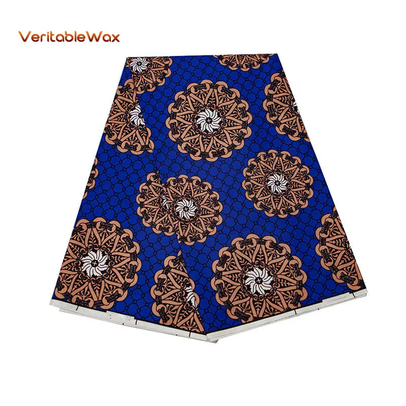 

2021 Ankara African Polyester Wax Prints Fabric VeritableWax High Quality 3 and 6 yards African Fabric for Party Dress FP6275