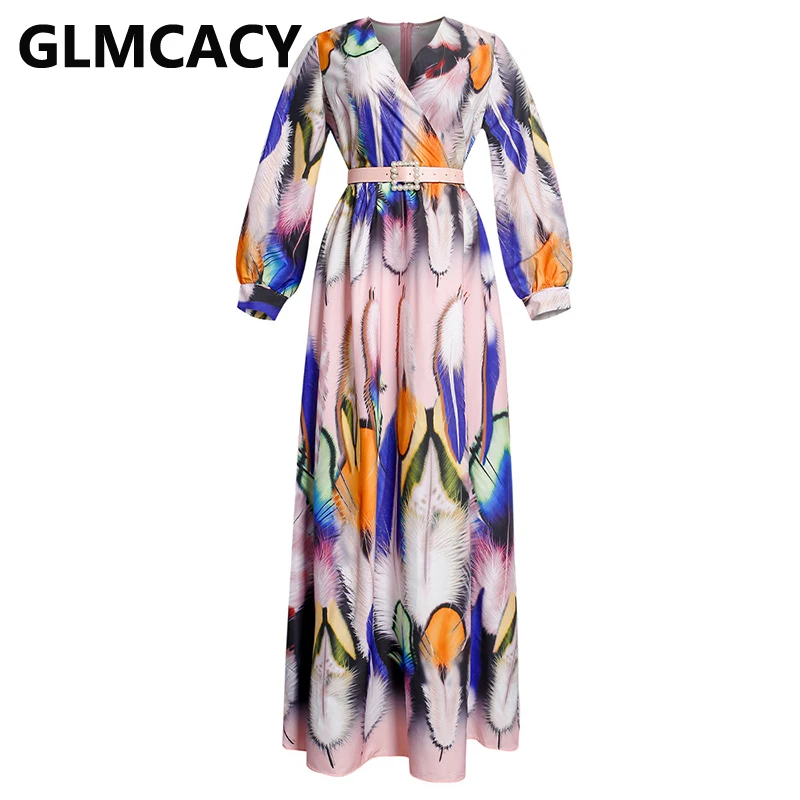 

Plus Size Peacock Printed Elegant Maxi Dress Formal Evening Dress