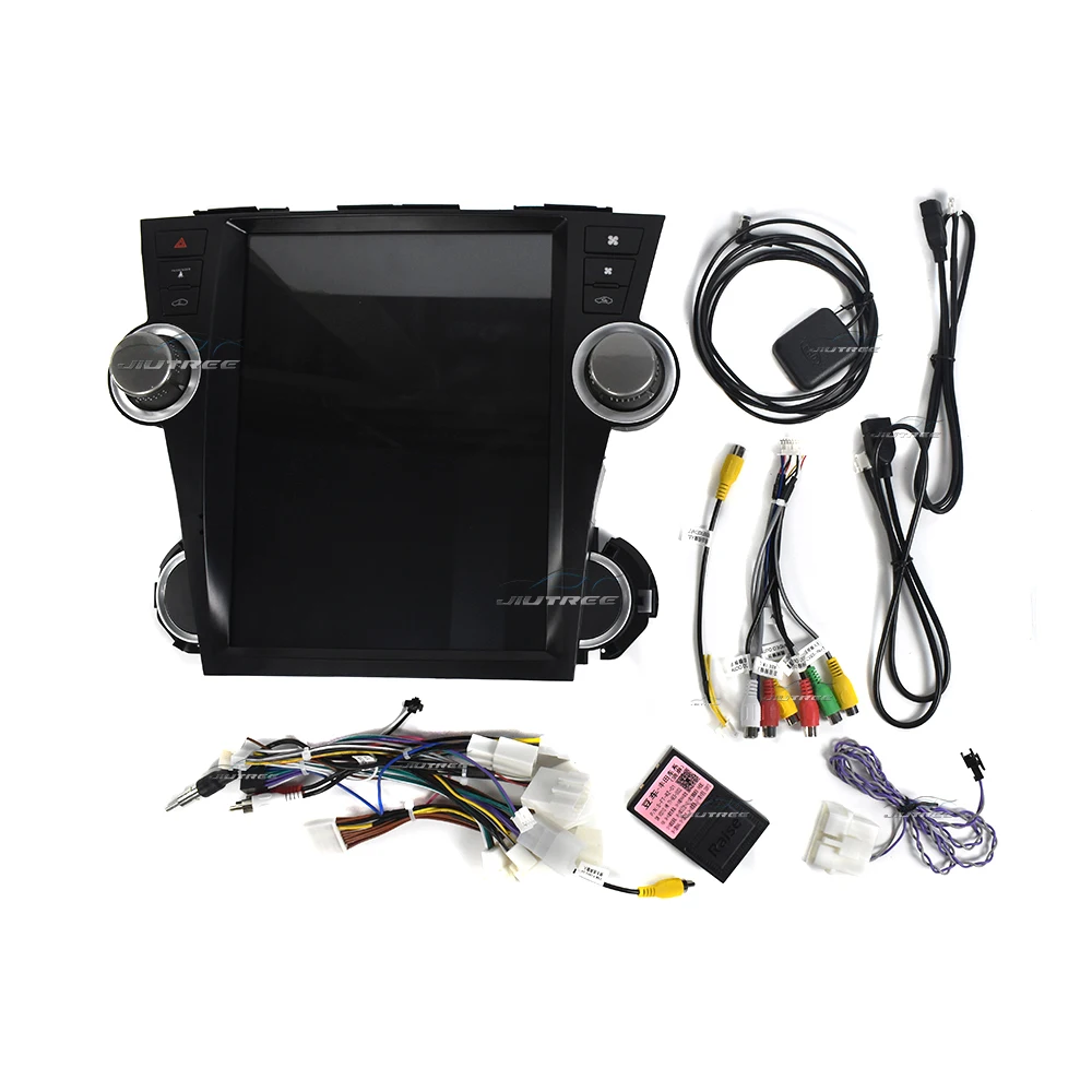 Автомобильная Мультимедийная магнитола 2DIN Android для Toyota Highlander 2009 2014 Tesla Style