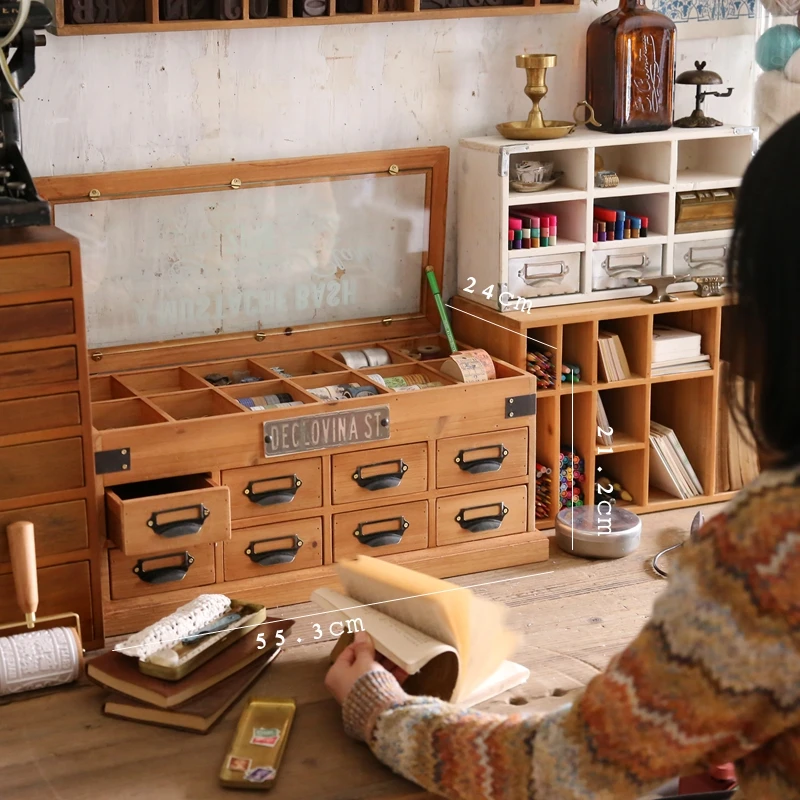 

fir wood handmade storage box with drawers