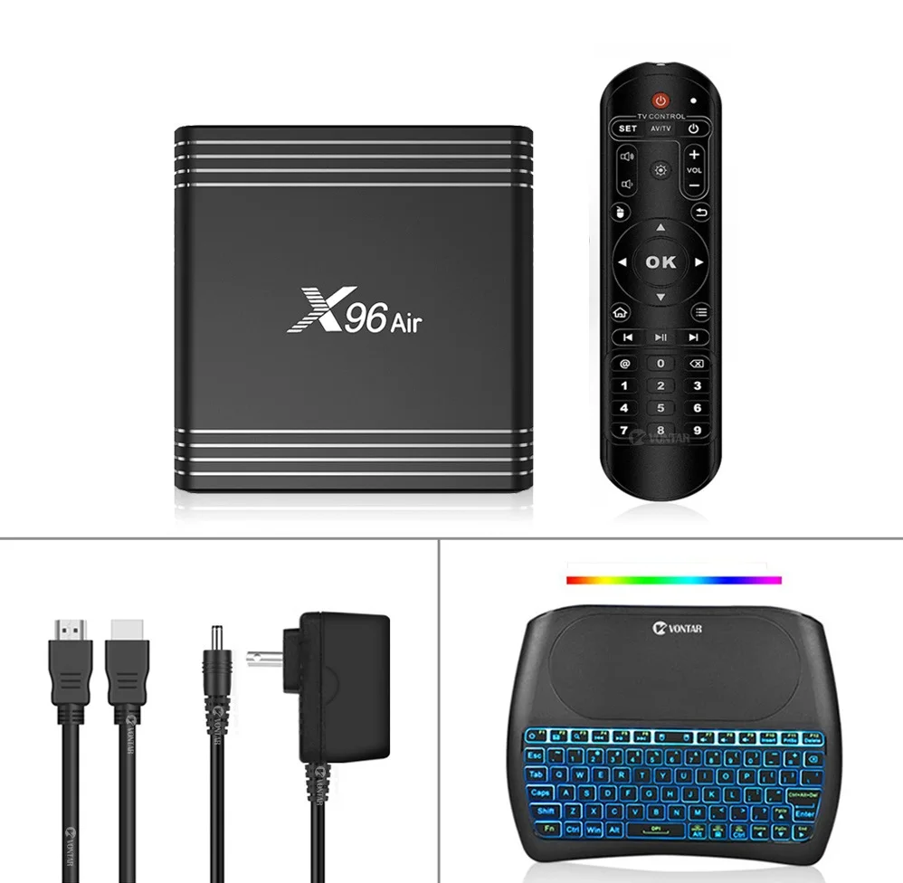 VONTAR X96 Air 8K Amlogic S905X3 Smart tv BOX Android 9,0 2,4G Wifi 1080P 4K Youtube X96Air телеприставка 4 Гб 64 Гб 32 Гб 2 Гб 16 Гб