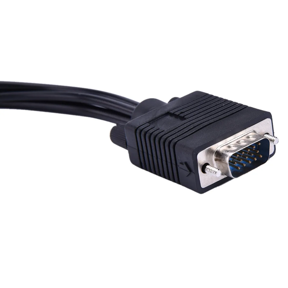 VGA 15 pin Male to 3RCA TV S-Video AV Output Converter Adapter Cable M/F Connector for PC Computer Laptop |
