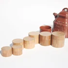 Многоразовая Бутылка из натурального бамбука, портативная круглая утолщенная баночка для хранения косметики, крема, ручной работы, дорожный набор для мытья