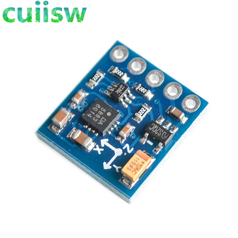 Магнитный сенсорный модуль для Arduino IIC Board HMC5883L 3V-5V Three 3 | Электронные компоненты и