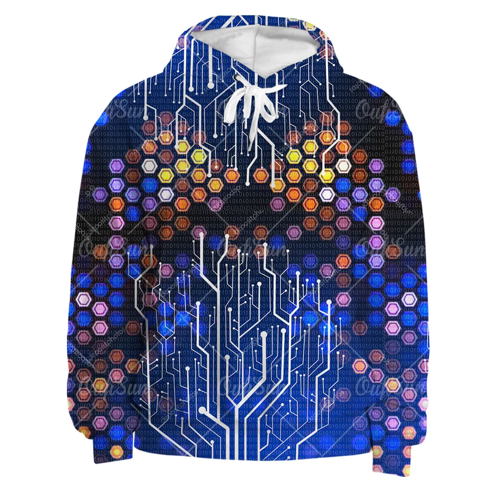 

2021 New Colorful Graffiti Psychedelic Hoodie Spring And Autumn 3D Printing Casual Fashion Sweater Men's Street Trend Hoodie