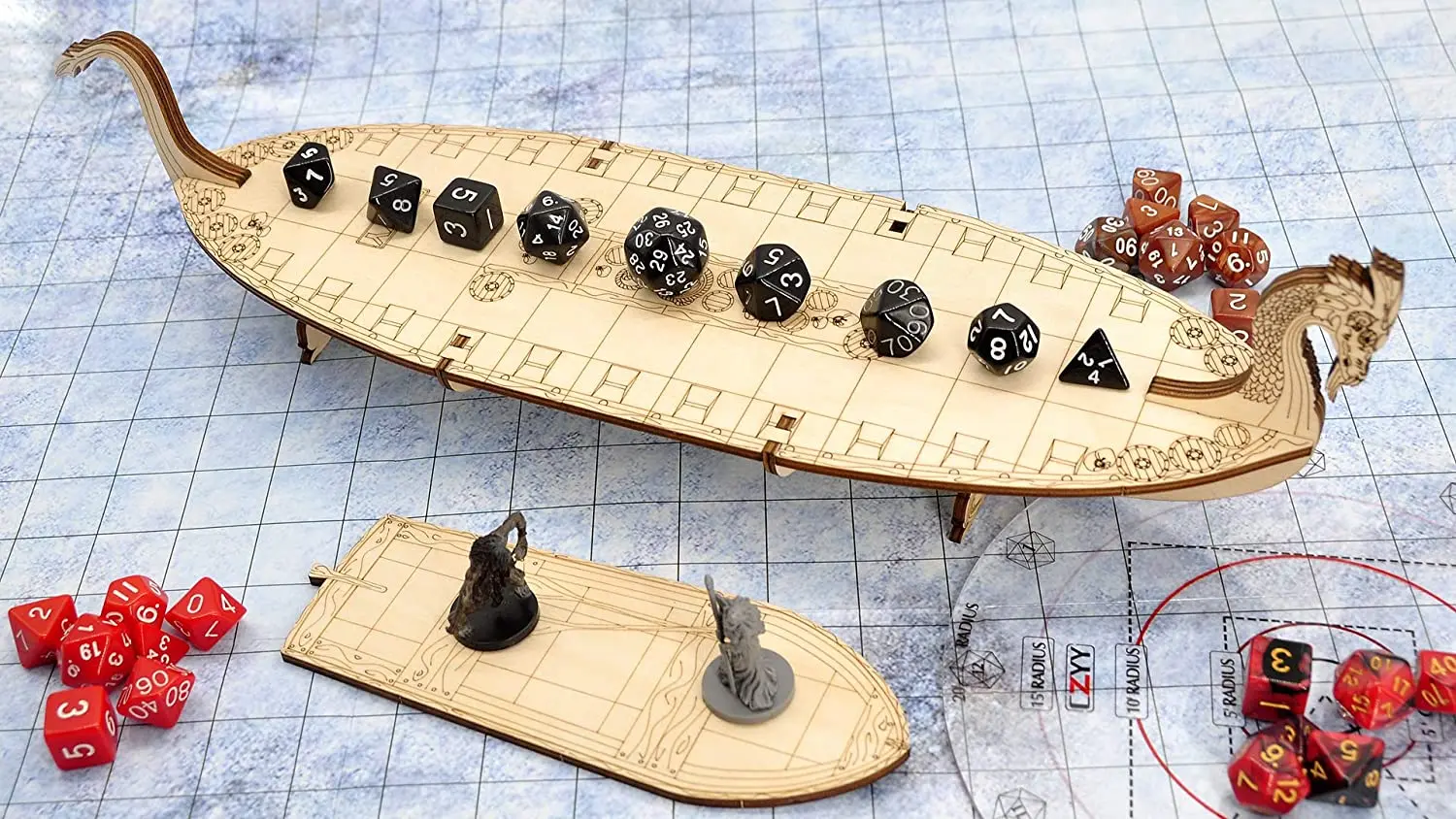 CZYY D & миниатюры викингов Longship деревянная лазерная резка 1 дюйм квадратная сетка