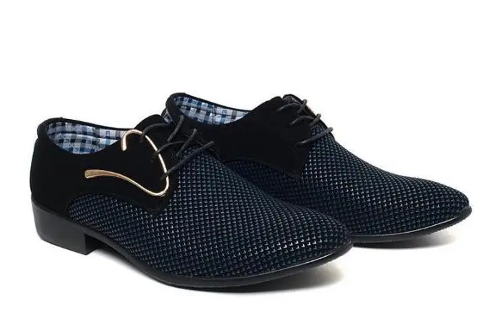 SexeMara/модные мужские туфли-оксфорды из нубука в британском стиле цвет белый синий