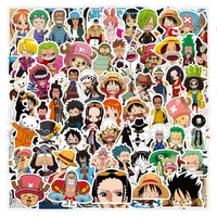 100pcs anime stickers luffy zoro ace sticker for laptop skateoard suitcase motorcycle luggage guitar anime lovers gift