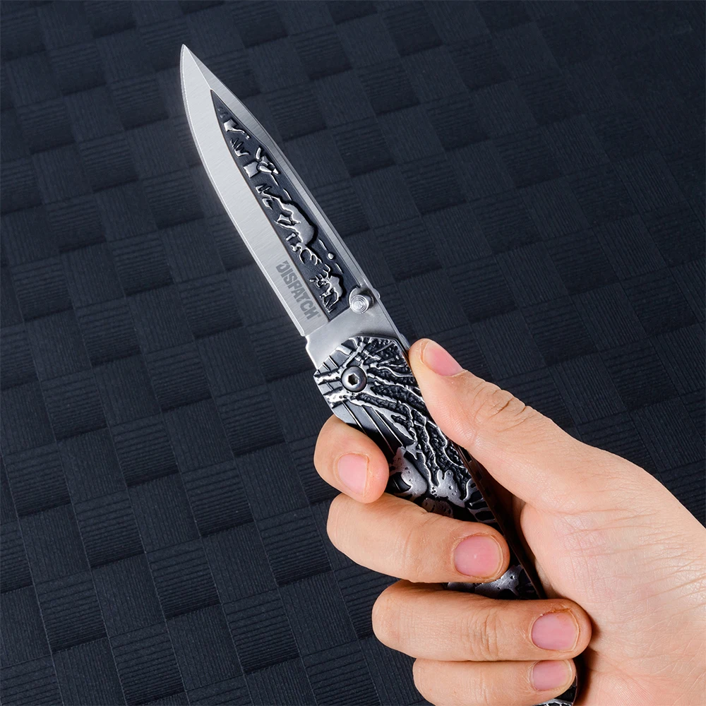 Отправка складной нож высокой твердости карманный с рисунком оленя стада для