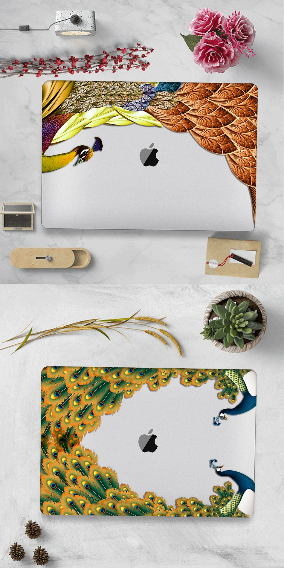 MTT Хрустальный чехол с перьями для Macbook Air Pro retina 11 12 13 15 дюймов с сенсорной панелью с принтом павлина Твердый Чехол 13,3 ''чехол для ноутбука