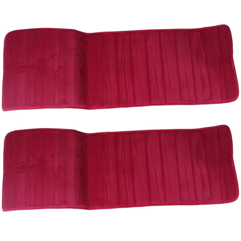 

2X 120x40cm Absorbent Nonslip Memory Foam Kitchen Bedroom Door Floor Mat Rug Carpet Date-red
