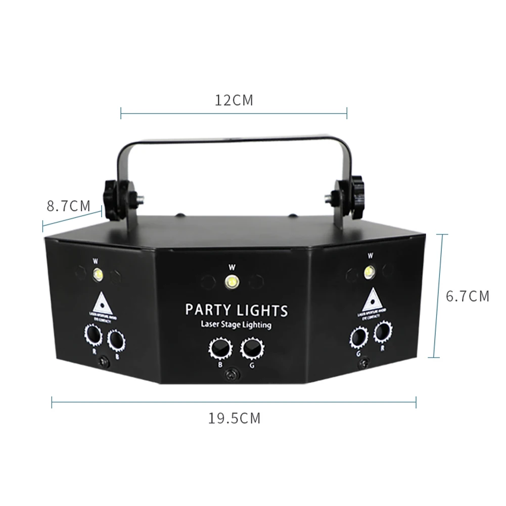 

8 Eyes RGB Stage Lamp DMX Remote Control Stage Strobe Light Dj Led Laser Projector Christmas Bar Party Light Home Light