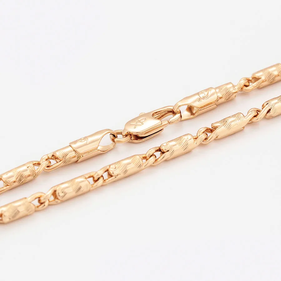 

XP Jewelry-( 45 см x 4 мм) ожерелье из бамбукового узла золотого цвета для женщин и мужчин, модные украшения