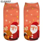 3 пары, женские носки с рисунком деда мороза