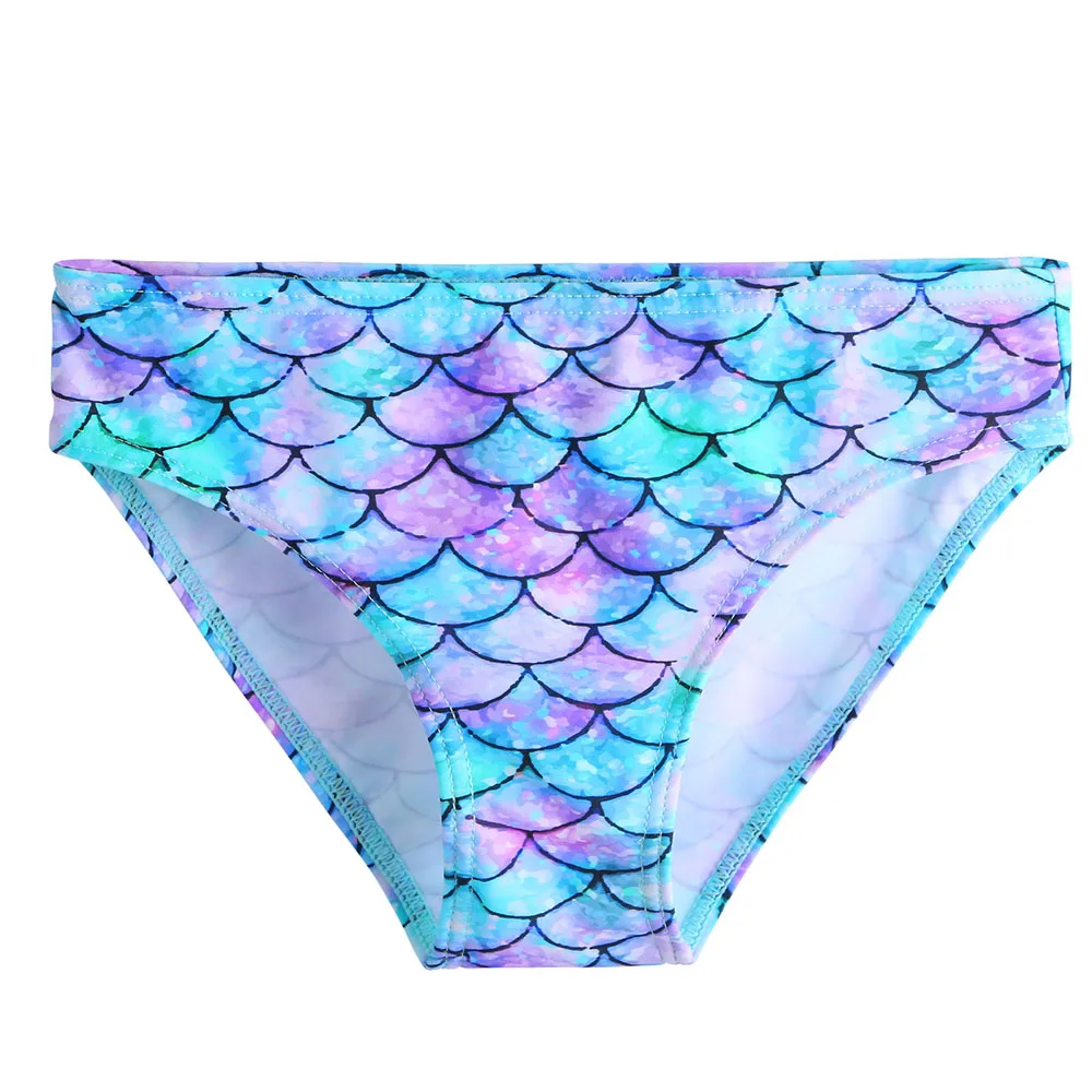 BAOHULU Children's Swimwear Bikini Set for Girls Long Sleeve Sun Suit Cyan Scale Swimsuit Kids  Toddler Bathing Suit Beachwear