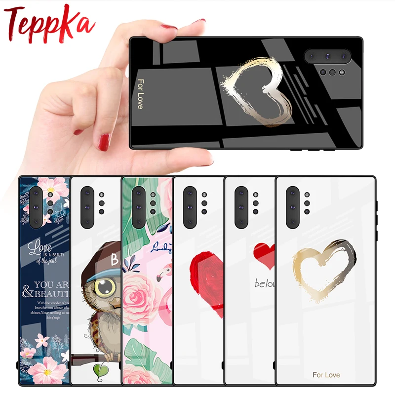 TeppKa для samsung galaxy Note 10 plus 5G Note10 + чехол телефона с узором из закаленного стекла