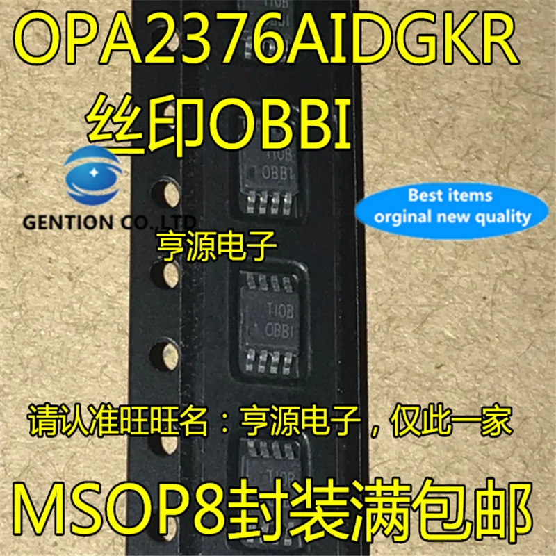 

10Pcs OPA2376 OPA2376AIDGKR Silkscreen OBBI MSOP-8 0BBI in stock 100% new and original