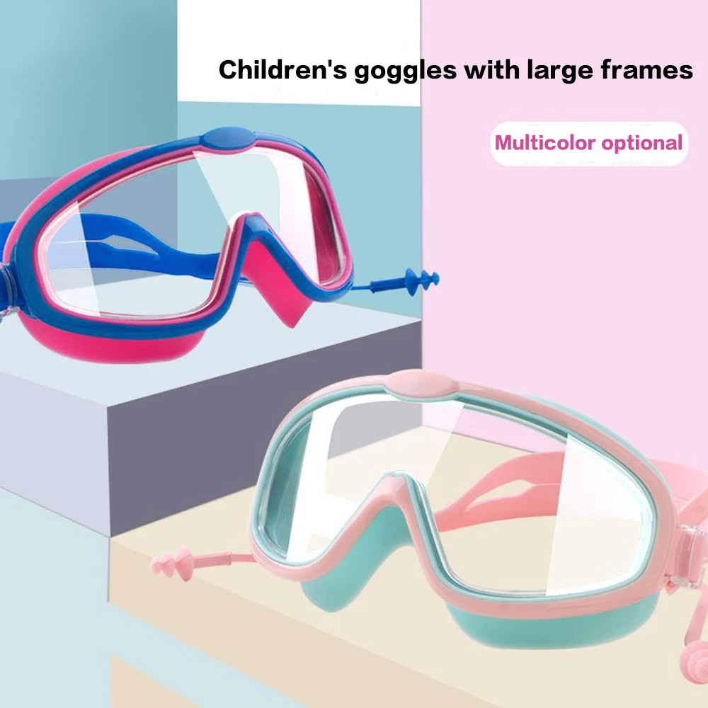 

Big Frame Kids Swimming Goggles Anti-fog Uv Age 3-16 Waterproof Children Swimming Glasses Boys Girls Swim Eyewear