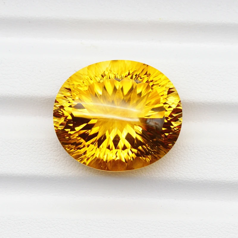 Настоящий цитрин большой свободный драгоценный камень самая вогнутая