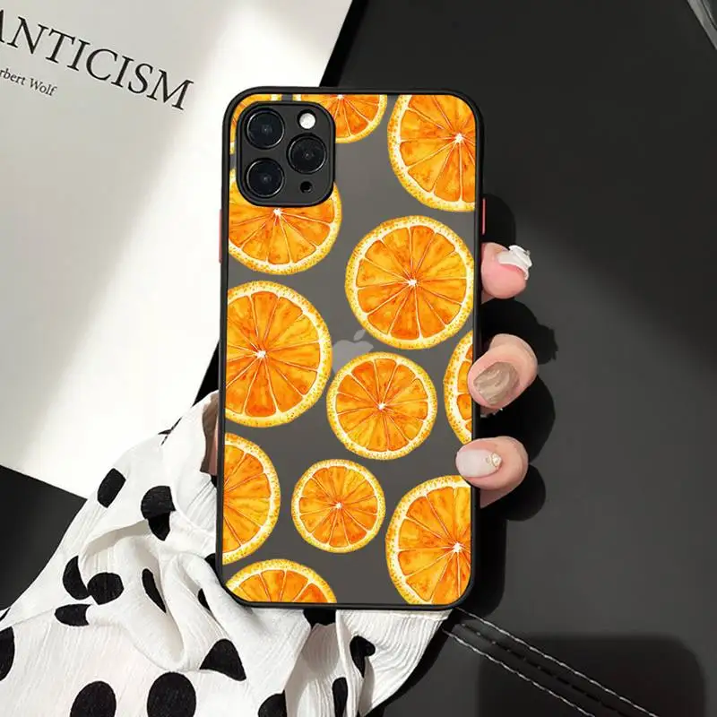 

Fruit lemon food Phone Case matte transparent For iphone 7 8 11 12 plus mini x xs xr pro max cover