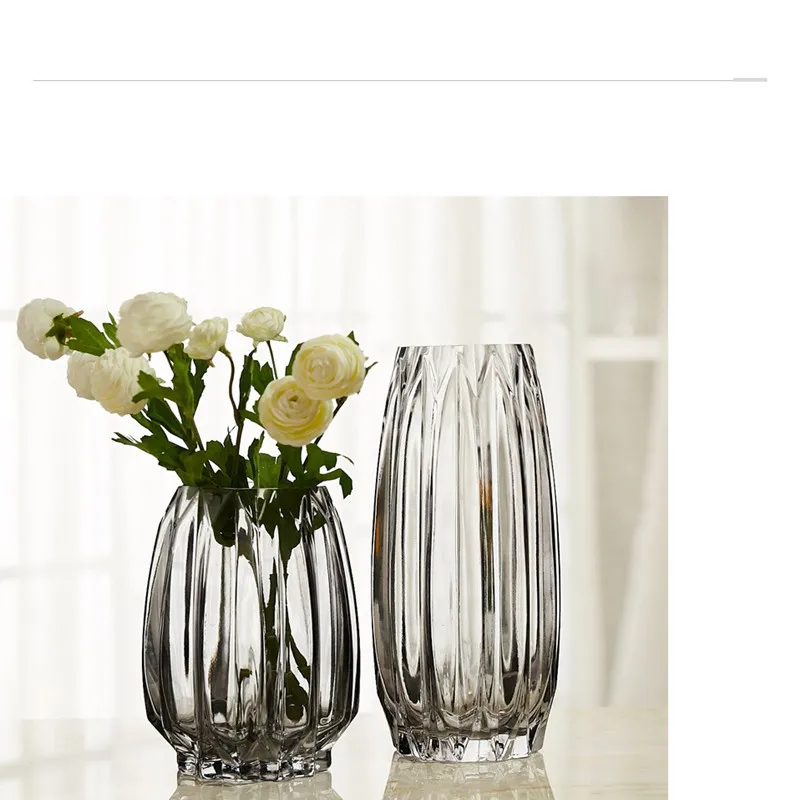 

Стеклянная ваза, прозрачная ваза, стеклянная ваза для гостиной, домашнее украшение, сухая ваза
