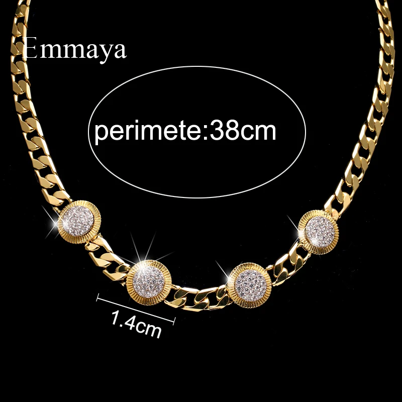 Emmaya роскошное золотое ожерелье для женщин и девочек модное массивное с