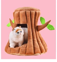 cat warm cave lovely tree design puppy winter bed house kennel fleece soft nest for small medium dog house for cats