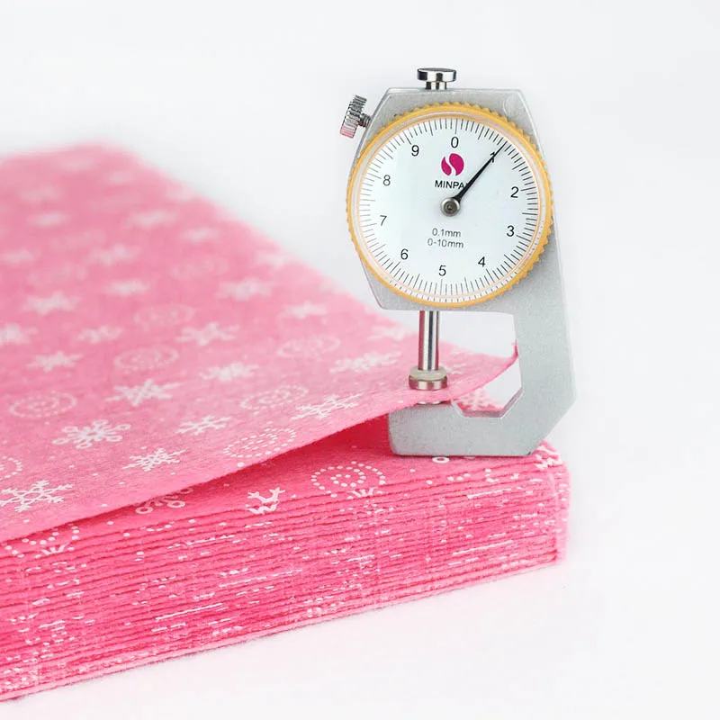 30x30 см розовая ткань Войлок снежинки печатная Нетканая 1 мм Толстая Войлочная для