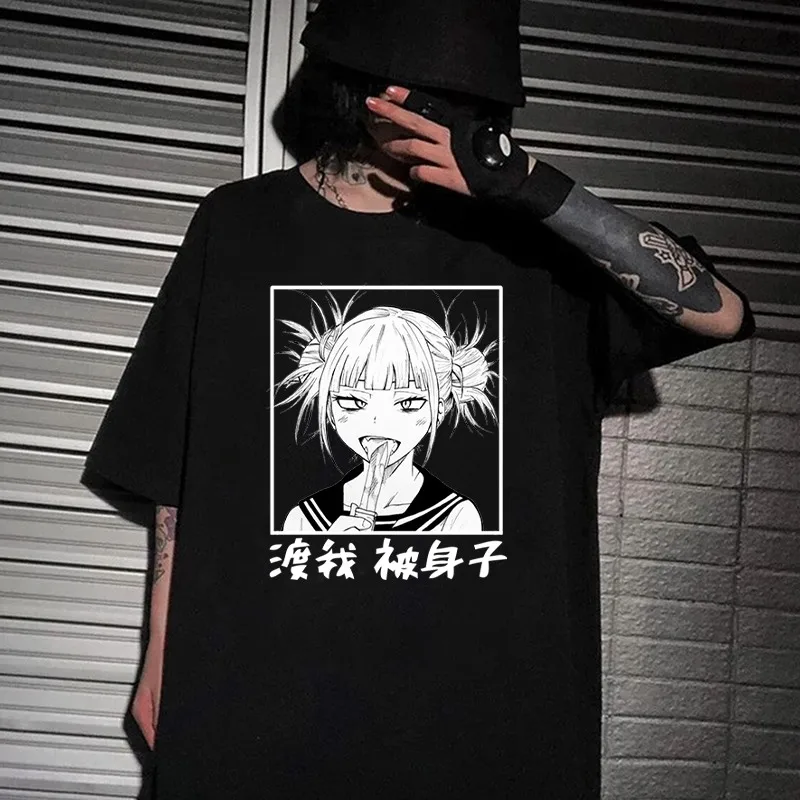 

Women My Hero Academia Anime Senpai T-shirt New Ahegao Harajuku Graphic T Shirt Hentai Himiko Toga Tshirt Graphic Top Tee Femme