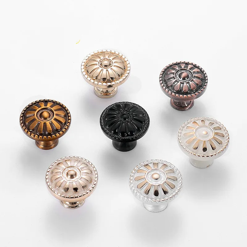 JD Европейский стиль ретро ручка ящика с одним отверстием круглая аксессуары для