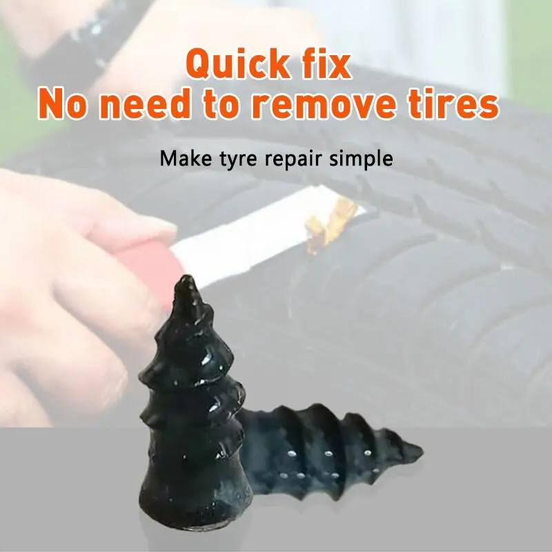 Auto Motorcycle Vacuum Tire Repair Nail Fast Tool Self-service 1/10/20PC Glue Free Film |