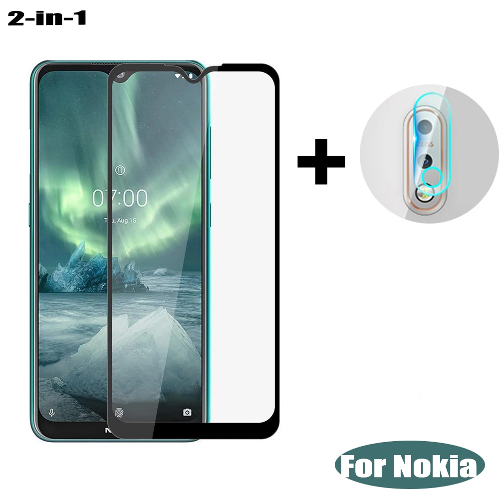 Закаленное стекло 2 в 1 для Nokia 7 6 3 3D 9H Защита экрана защитная пленка переднее и