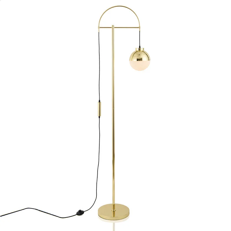 

Креативные простые торшеры стеклянный шар стоячая лампа хром золото для гостиной спальни новый дизайн искусство украшения дома освещение